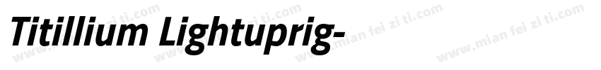 Titillium Lightuprig字体转换
